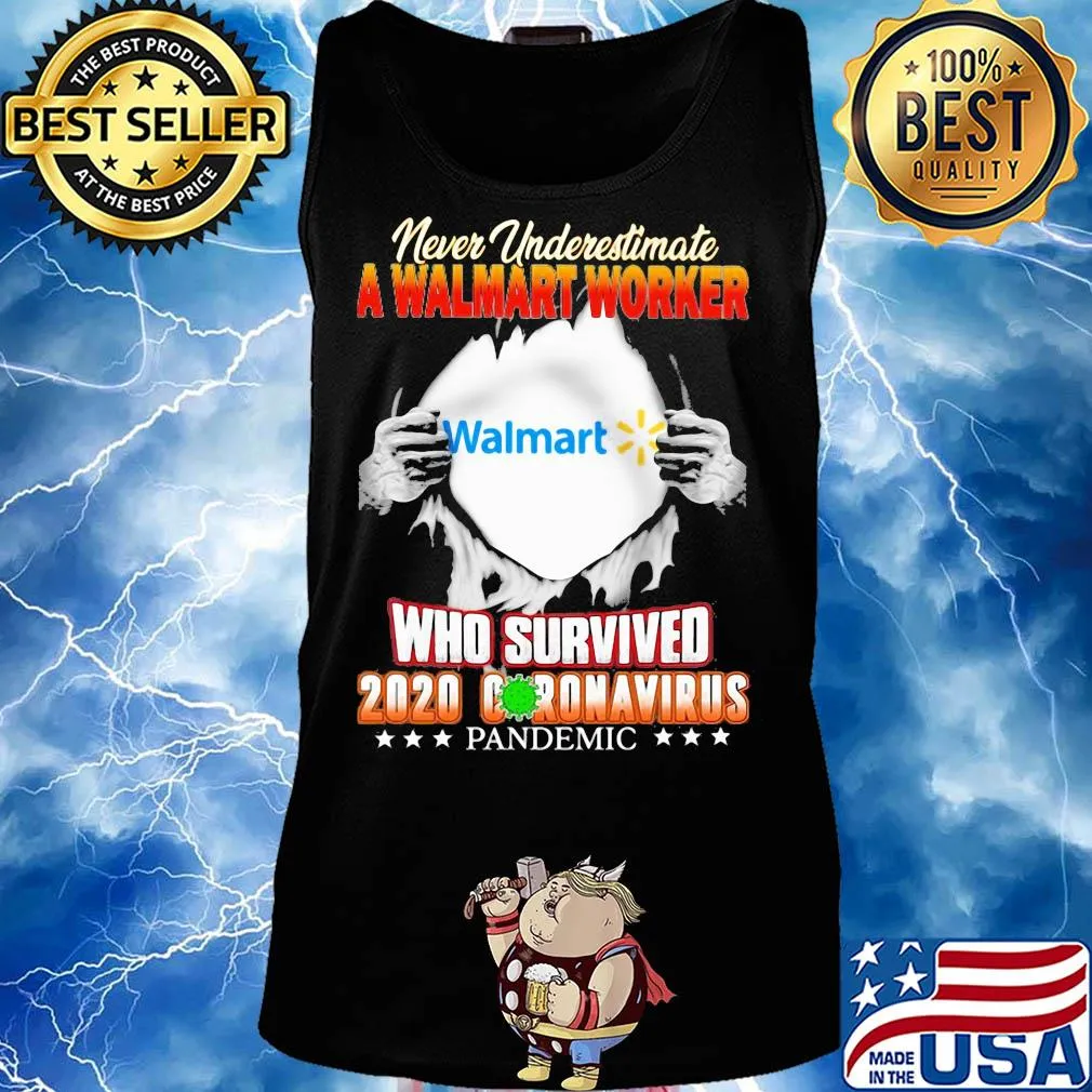 Never underestimate a walmart worker who survived 2020 coronavirus pandemic stars s Tank top