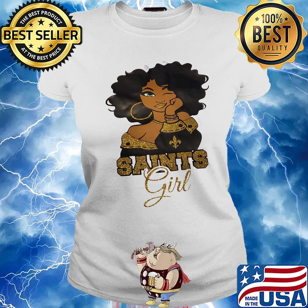 New orleans saints football black girl s Ladies tee