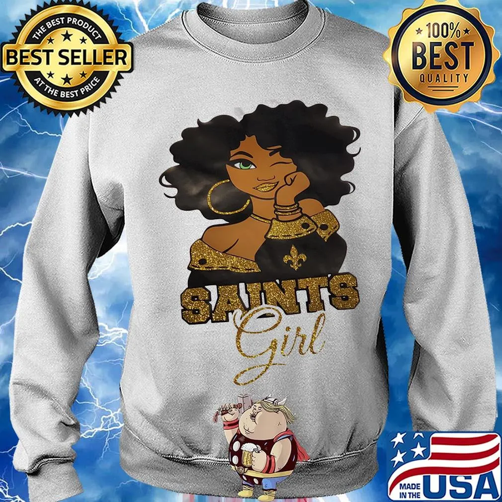 New orleans saints football black girl s Sweater