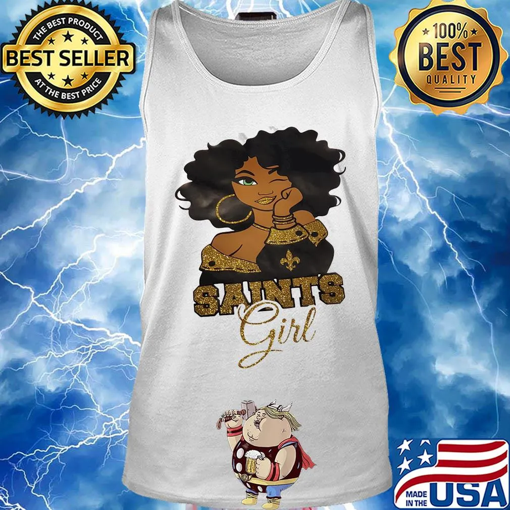 New orleans saints football black girl s Tank top