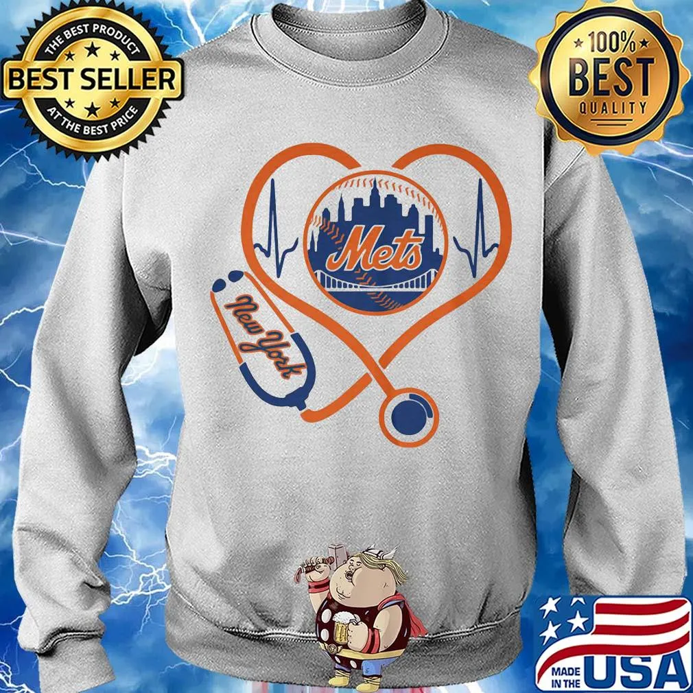 New york mets baseball stethoscope heart s Sweater