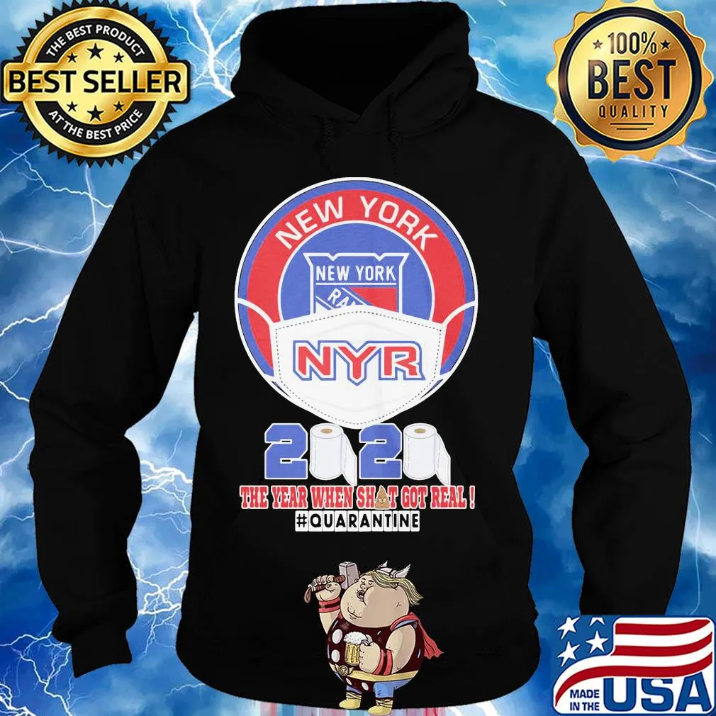 New york rangers mask 2020 the year when shit got real quarantine toilet paper s Hoodie