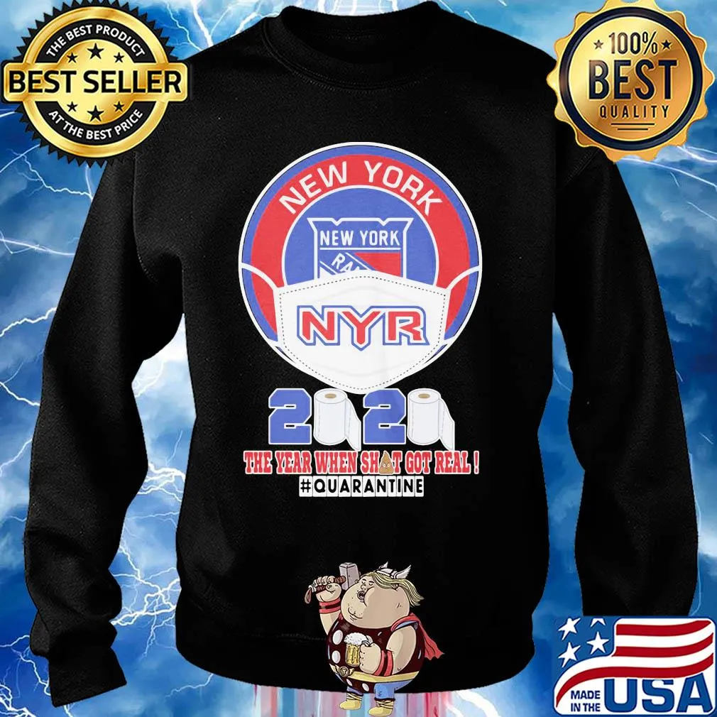New york rangers mask 2020 the year when shit got real quarantine toilet paper s Sweater
