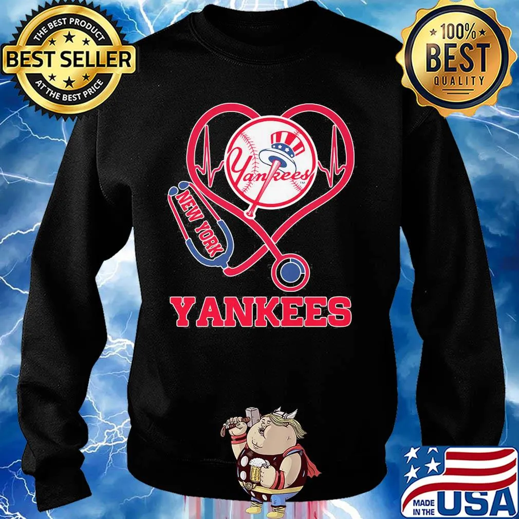 Nurse new york yankees stethoscope heartbeat s Sweater