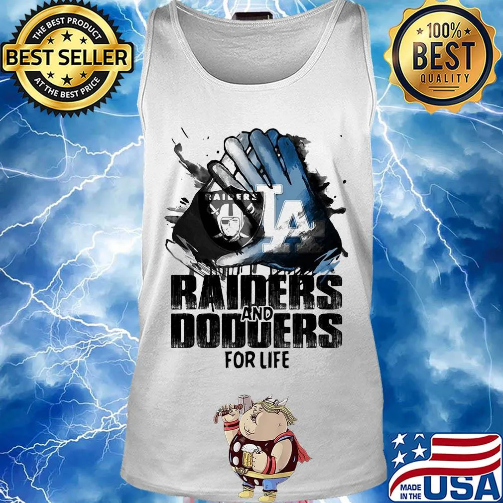 Oakland Raiders and los angeles dodgers for life art s Tank top