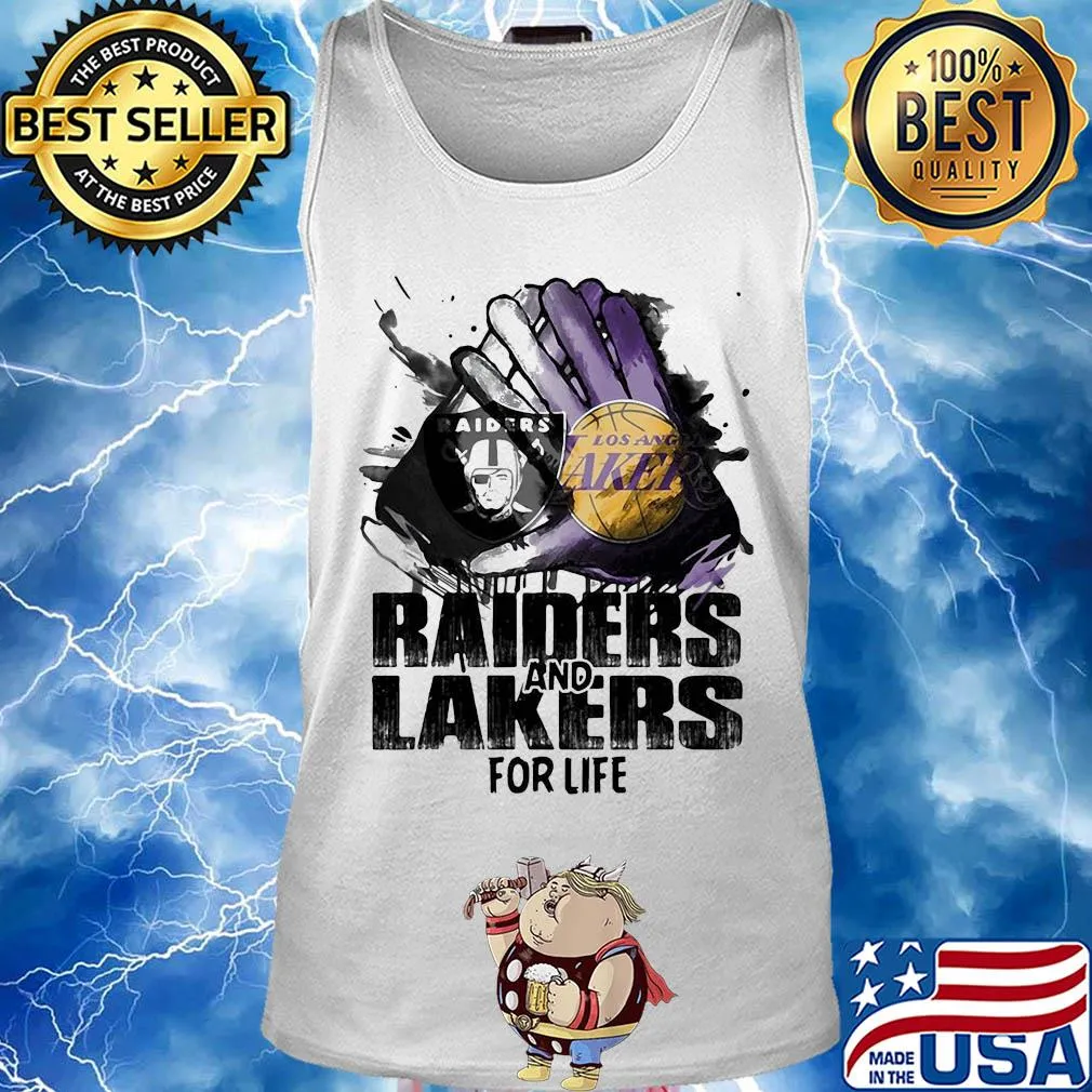 Oakland Raiders and los angeles lakers for life art s Tank top