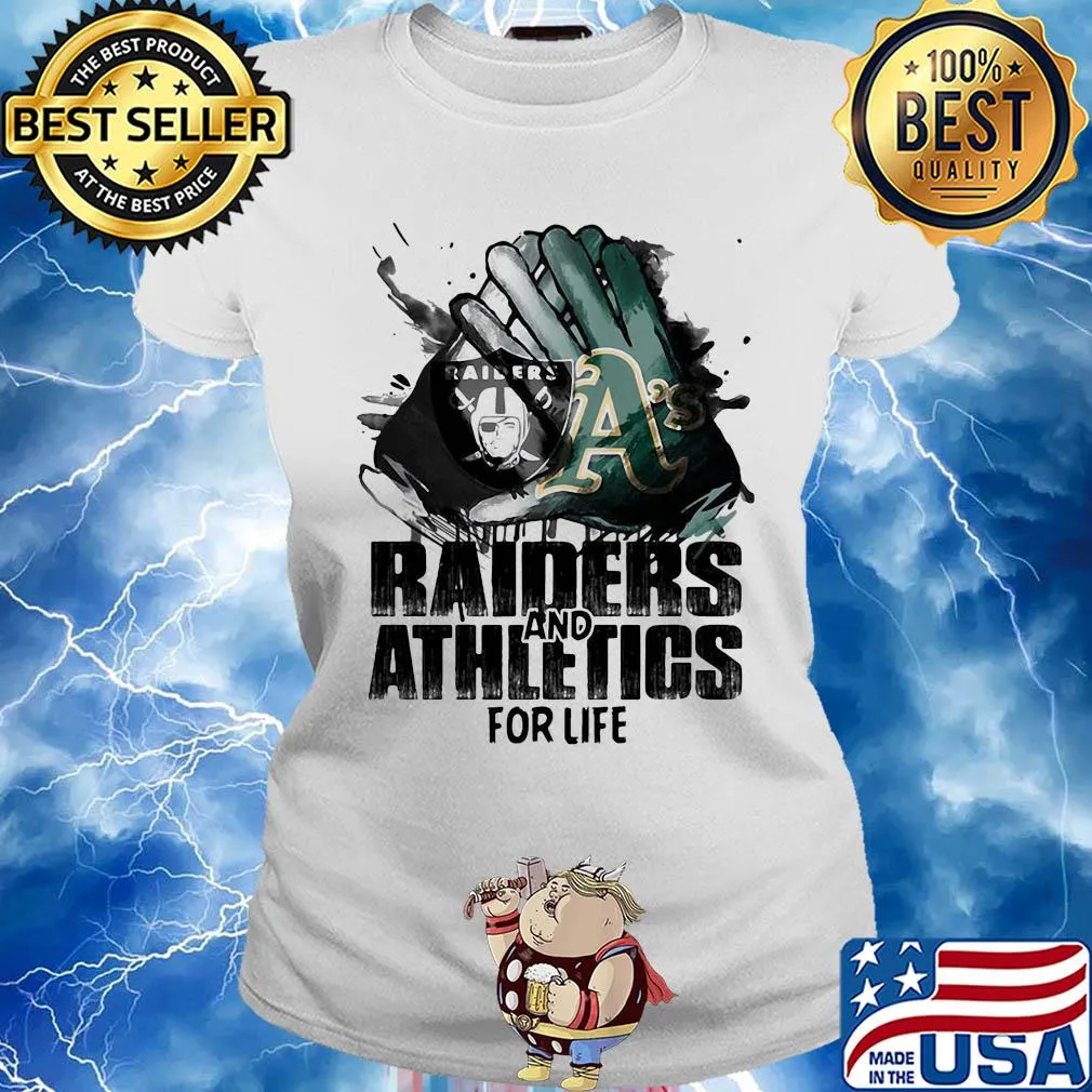 Oakland raiders and oakland athletics for life art s Ladies tee