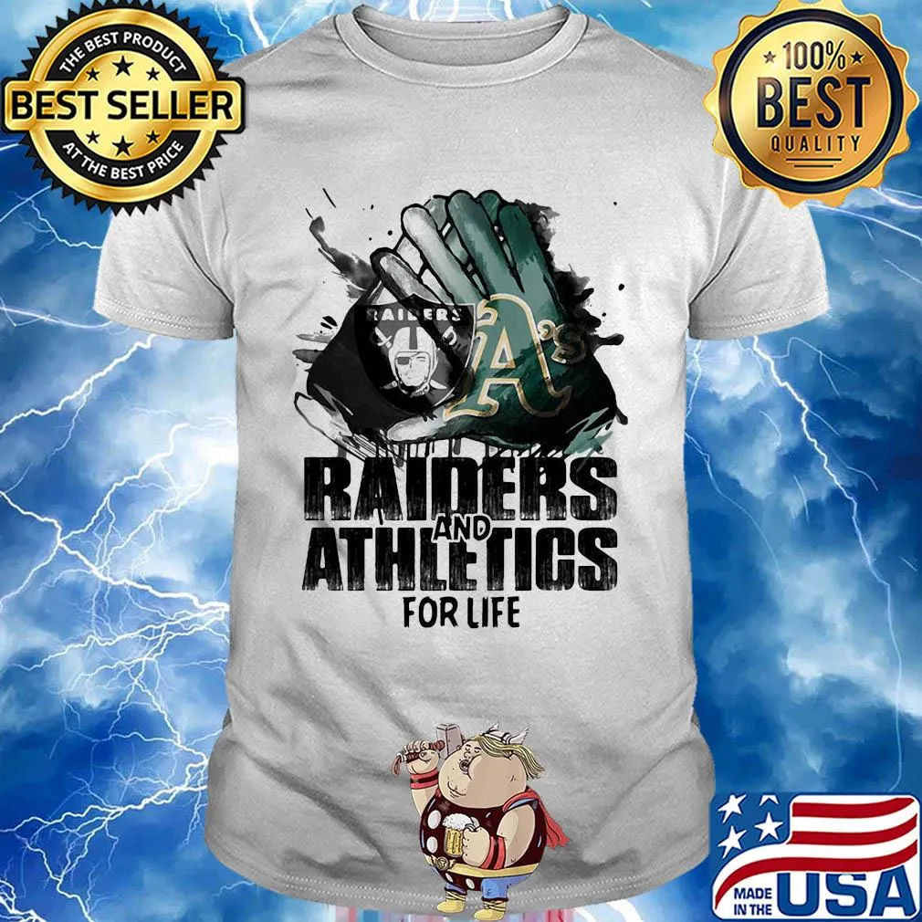 Oakland raiders and oakland athletics for life art shirt