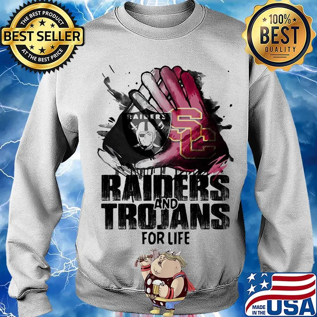 Oakland raiders and southern california trojans for life art s Sweater
