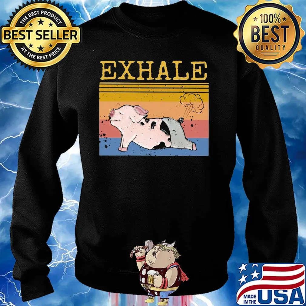 Official Exhale pig vintage s Sweater