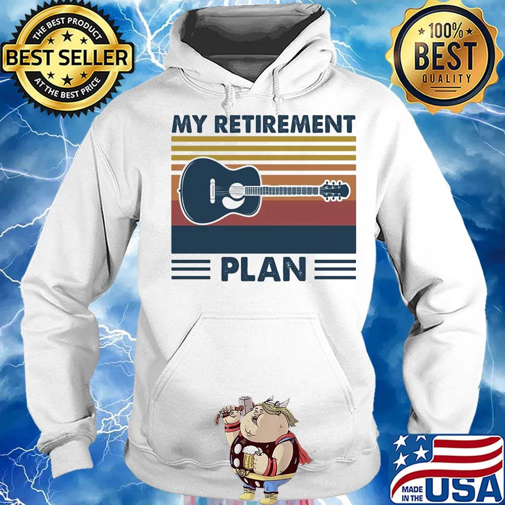 Official My retirement plan guitar vintage s Hoodie