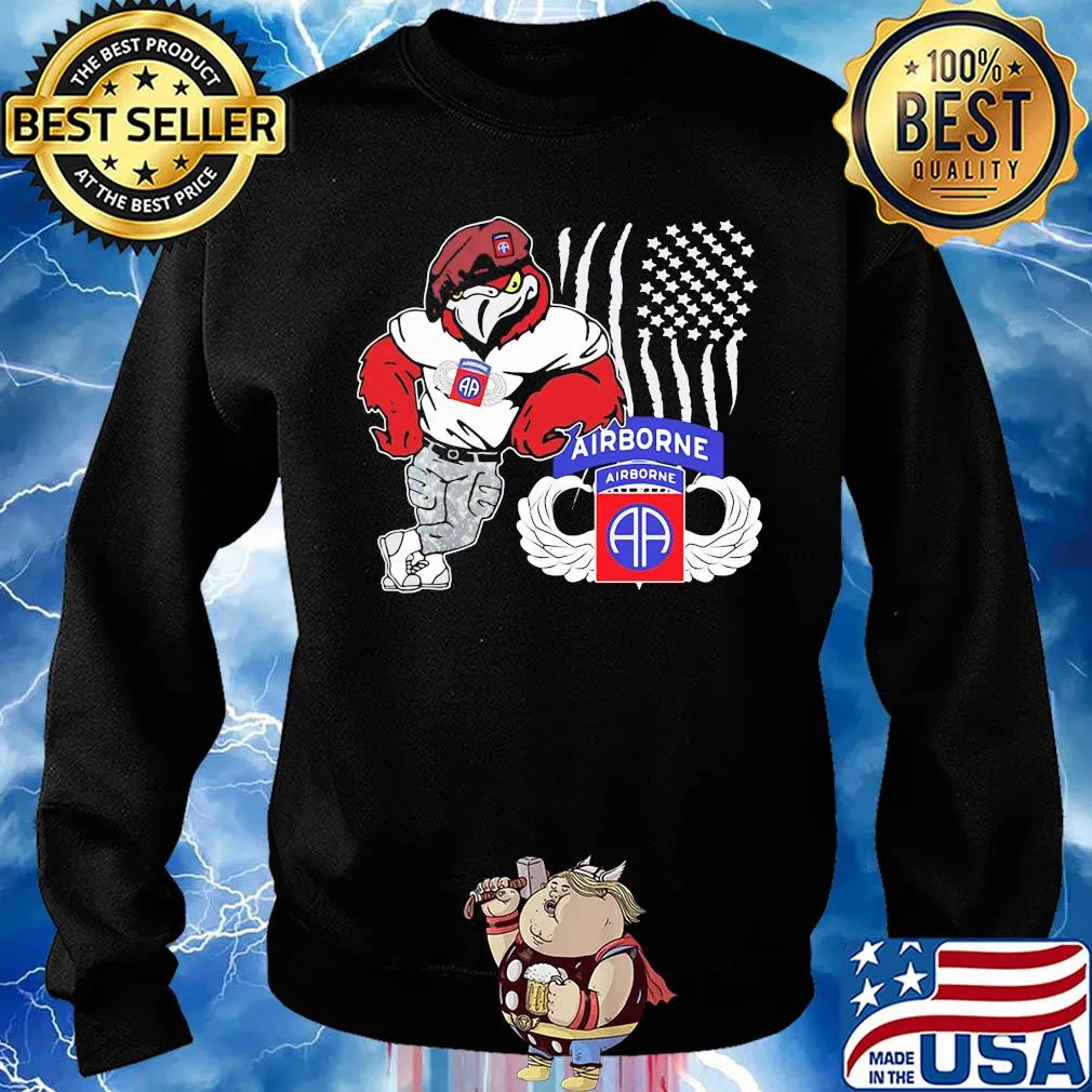 Paratrooper airborne american flag bird s Sweater