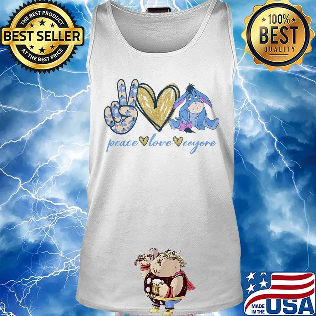 Peace love eeyore heart s Tank top