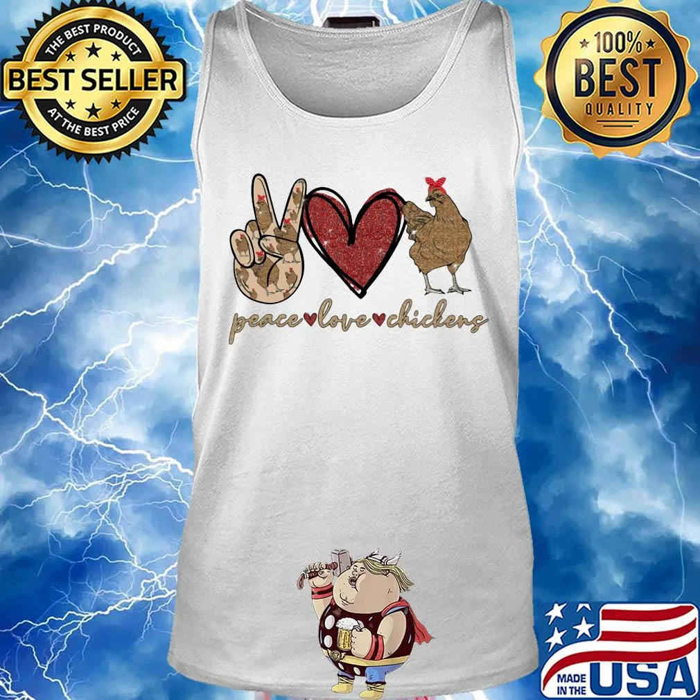 Peace love heart chickens s Tank top