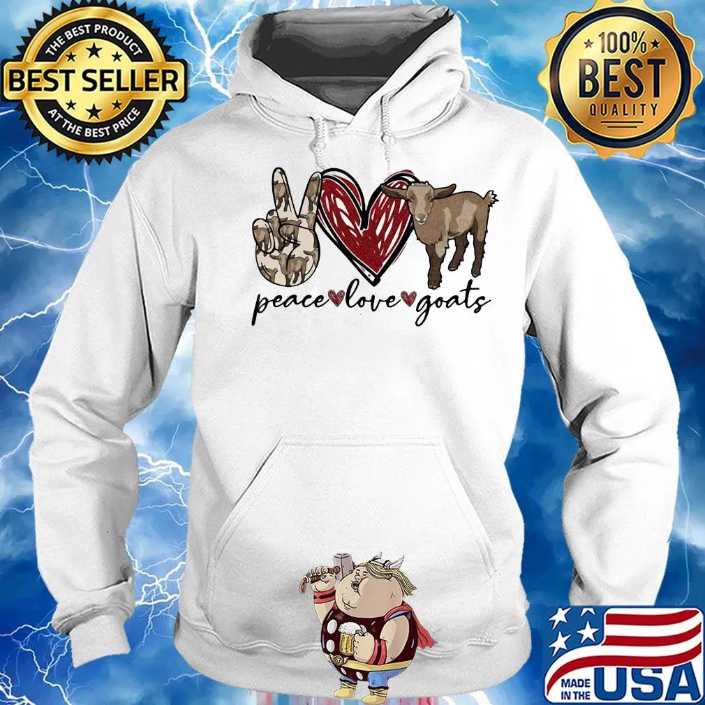 Peace love heart Goats s Hoodie