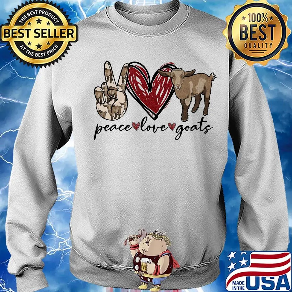 Peace love heart Goats s Sweater