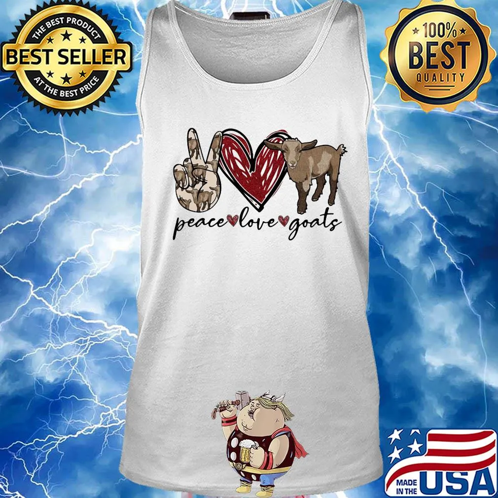 Peace love heart Goats s Tank top