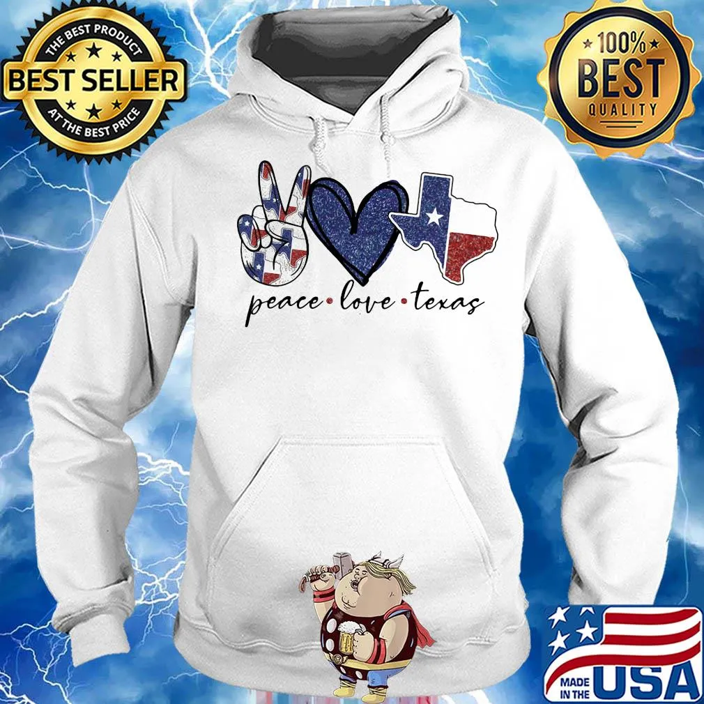 Peace love heart Texas map s Hoodie