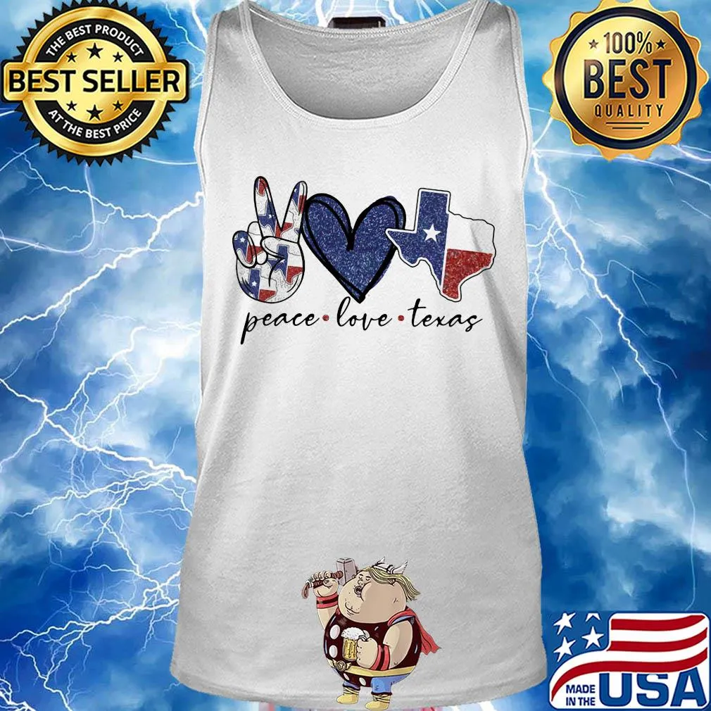 Peace love heart Texas map s Tank top