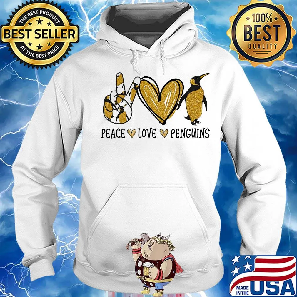 Peace love penguins heart s Hoodie