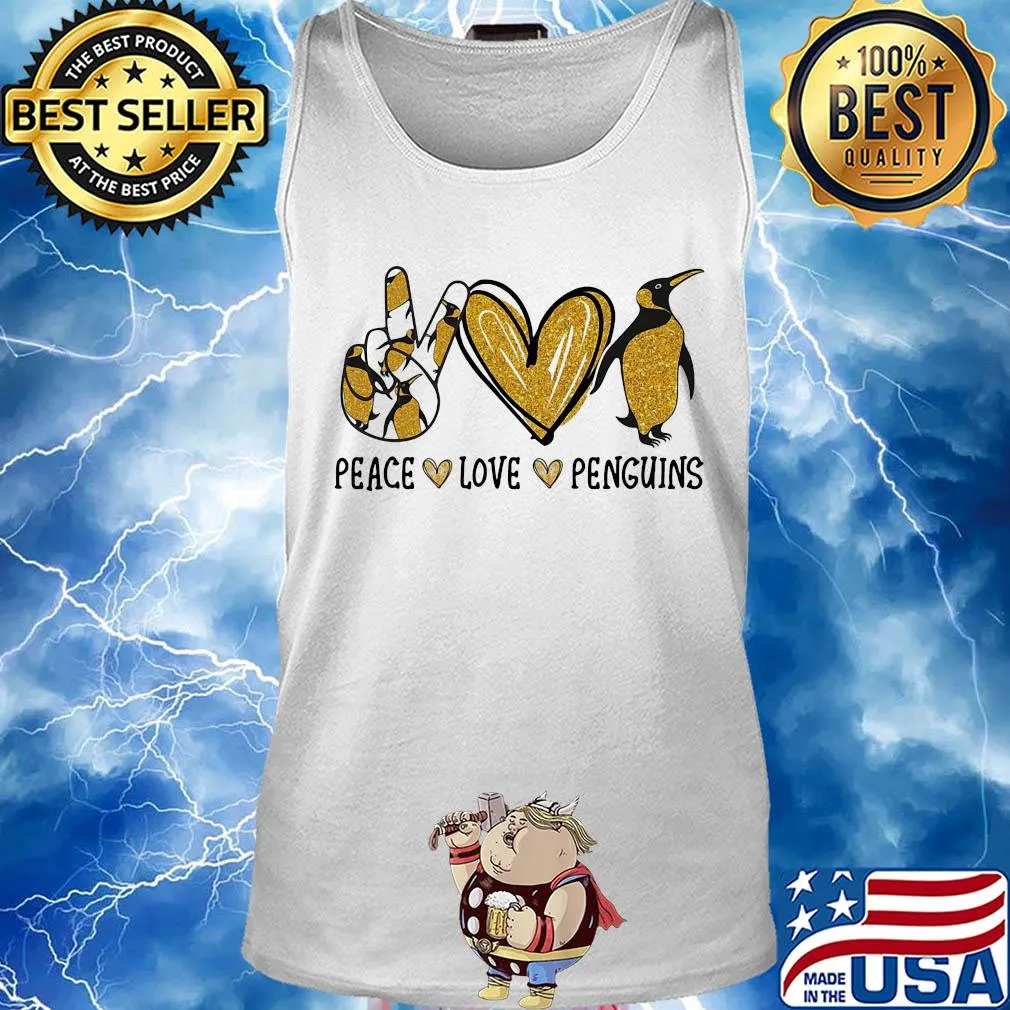 Peace love penguins heart s Tank top