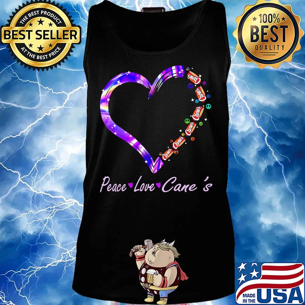 Peace love raising cane's chicken fingers heart s Tank top