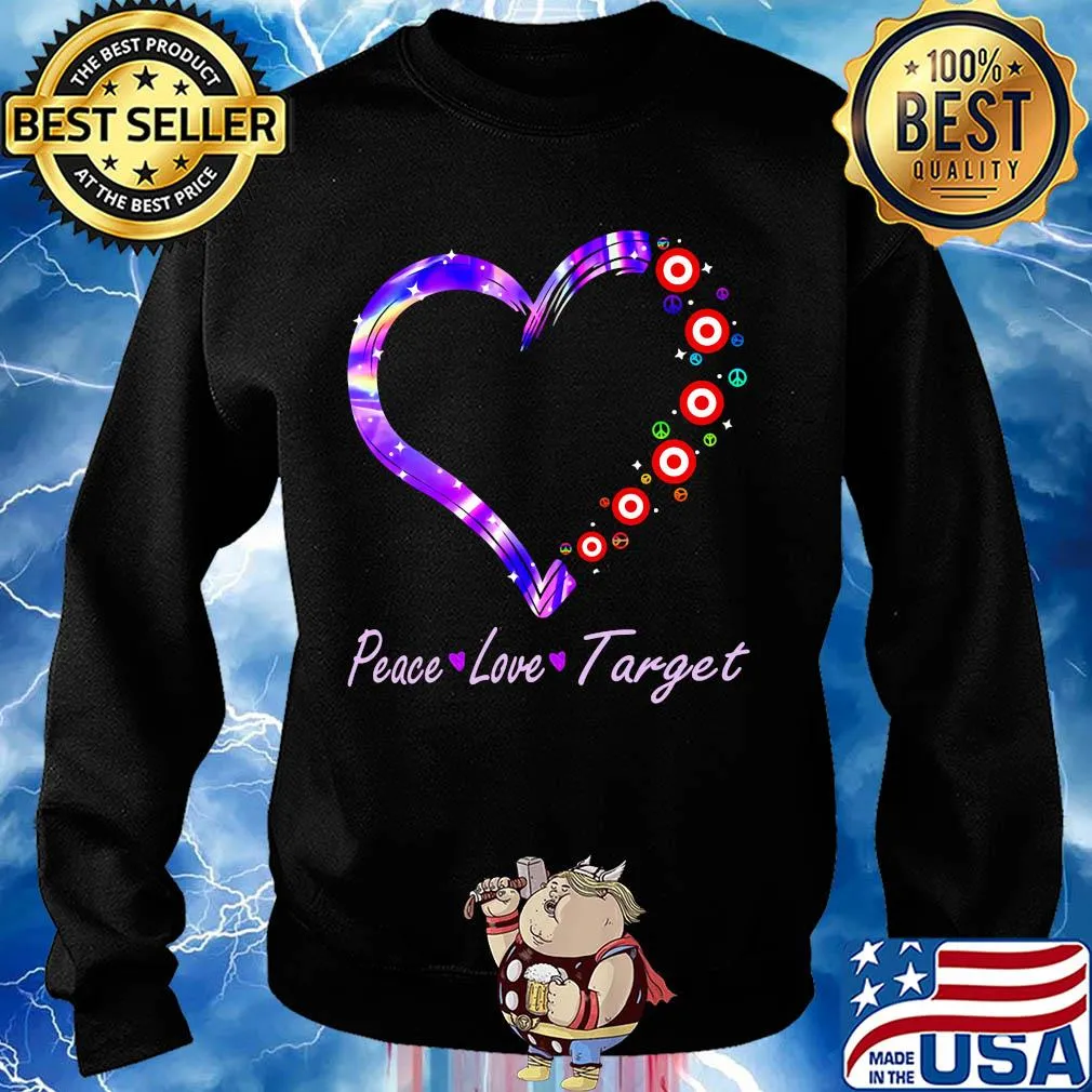 Peace love target heart s Sweater