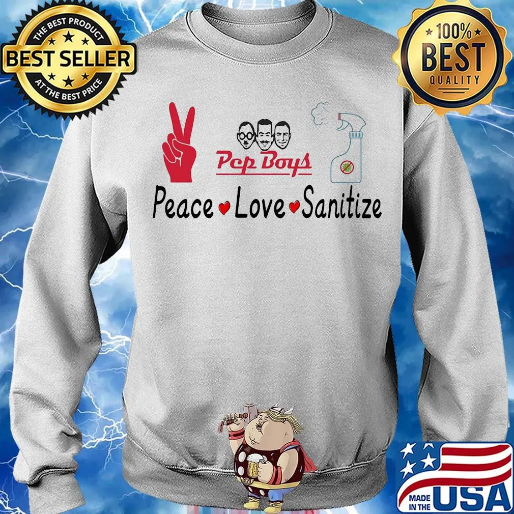 Pep boys peace love sanitize covid-19 s Sweater