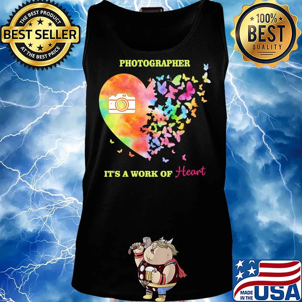 Photographer it's a work of heart butterfly s Tank top