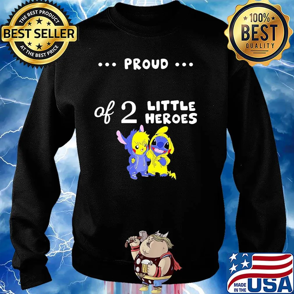Pikachu and stitch proud of 2 little heroes s Sweater