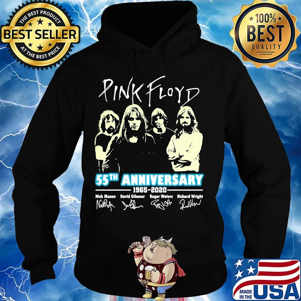 Pink Floyd 55th anniversary 1965-2020 signature s Hoodie