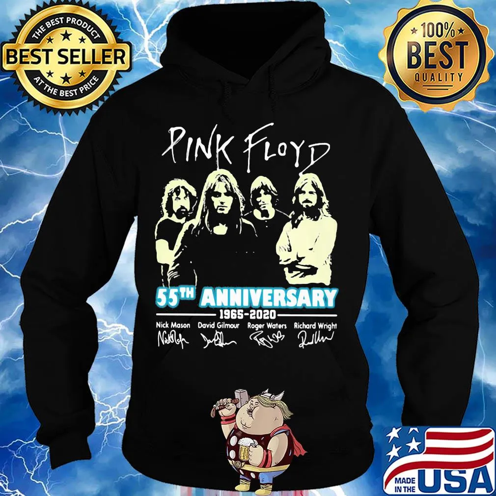 Pink floyd band 55th anniversary 1965 2020 signatures s Hoodie