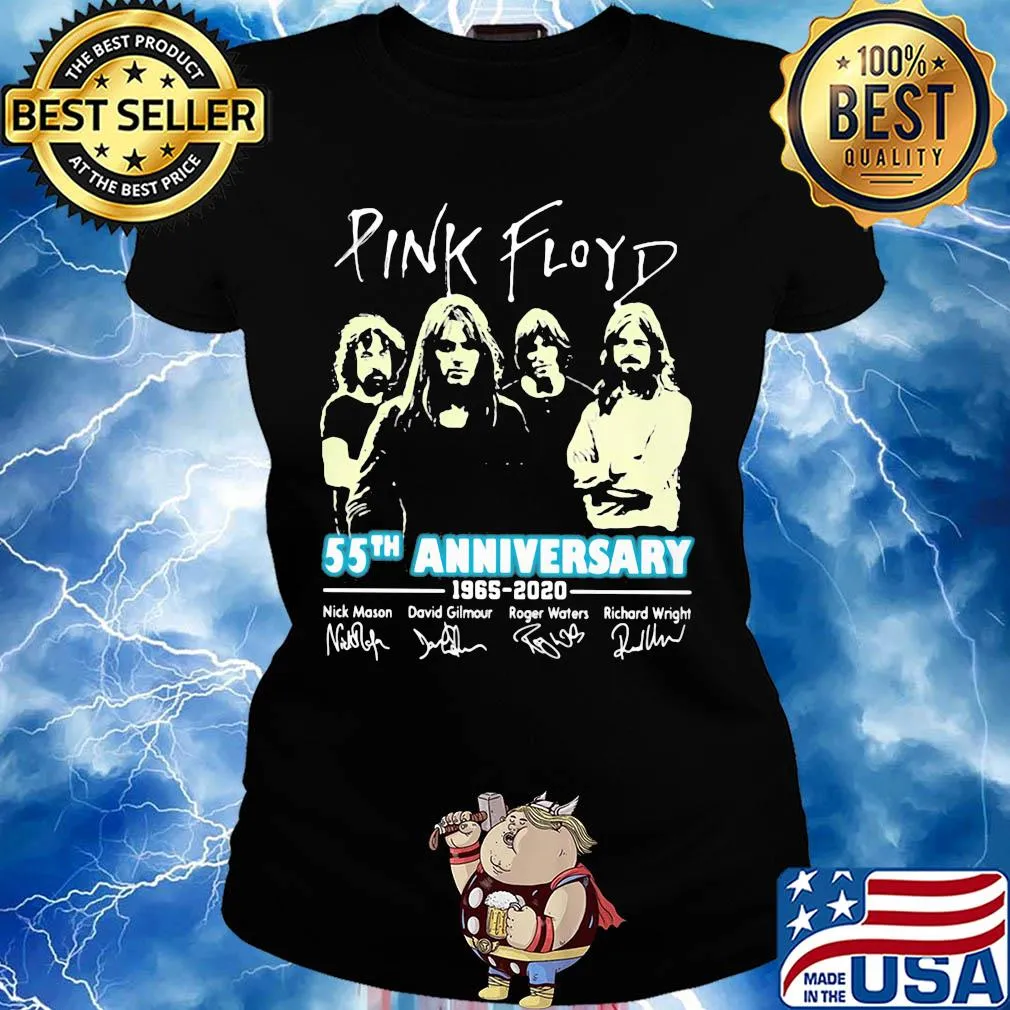 Pink floyd band 55th anniversary 1965 2020 signatures s Ladies tee