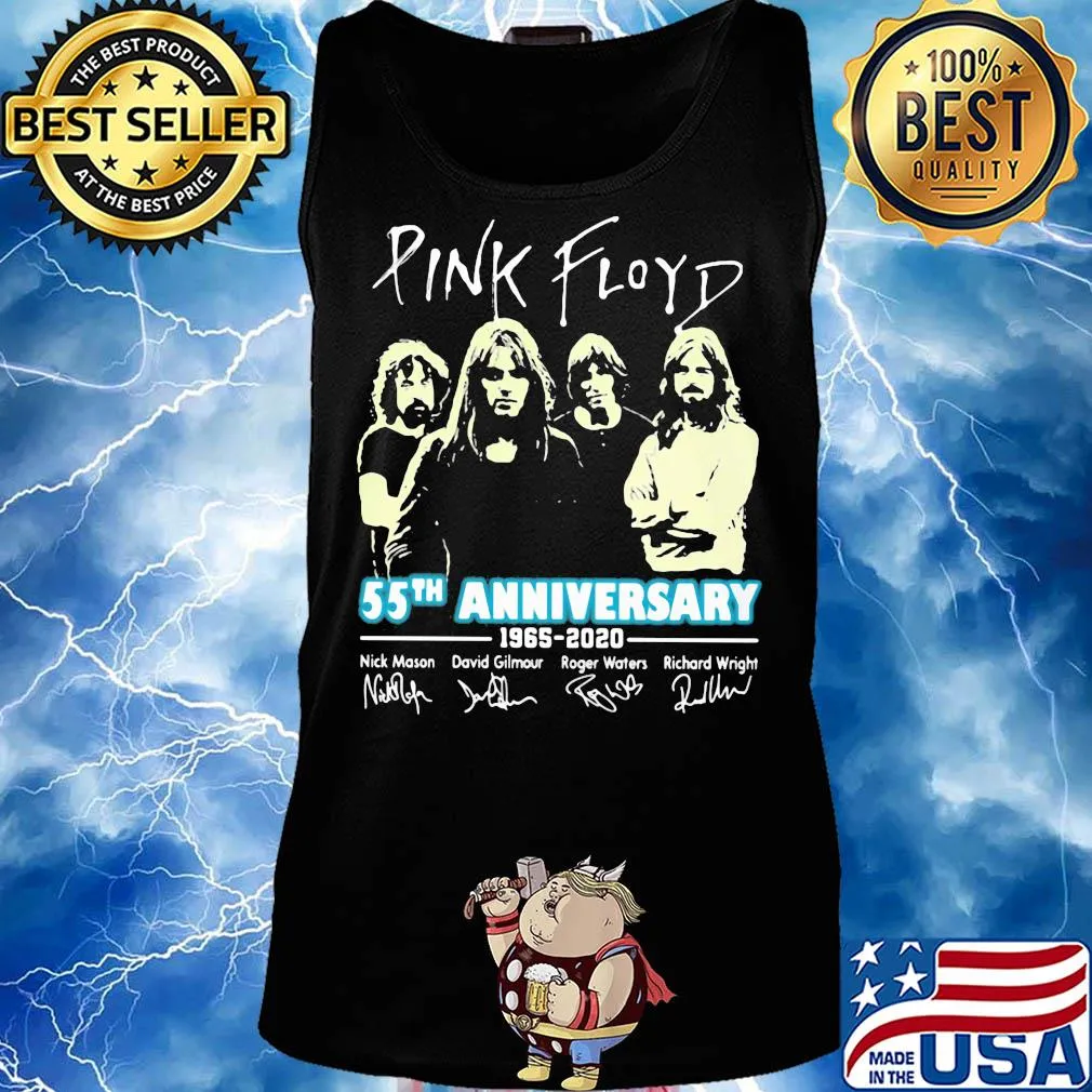 Pink floyd band 55th anniversary 1965 2020 signatures s Tank top