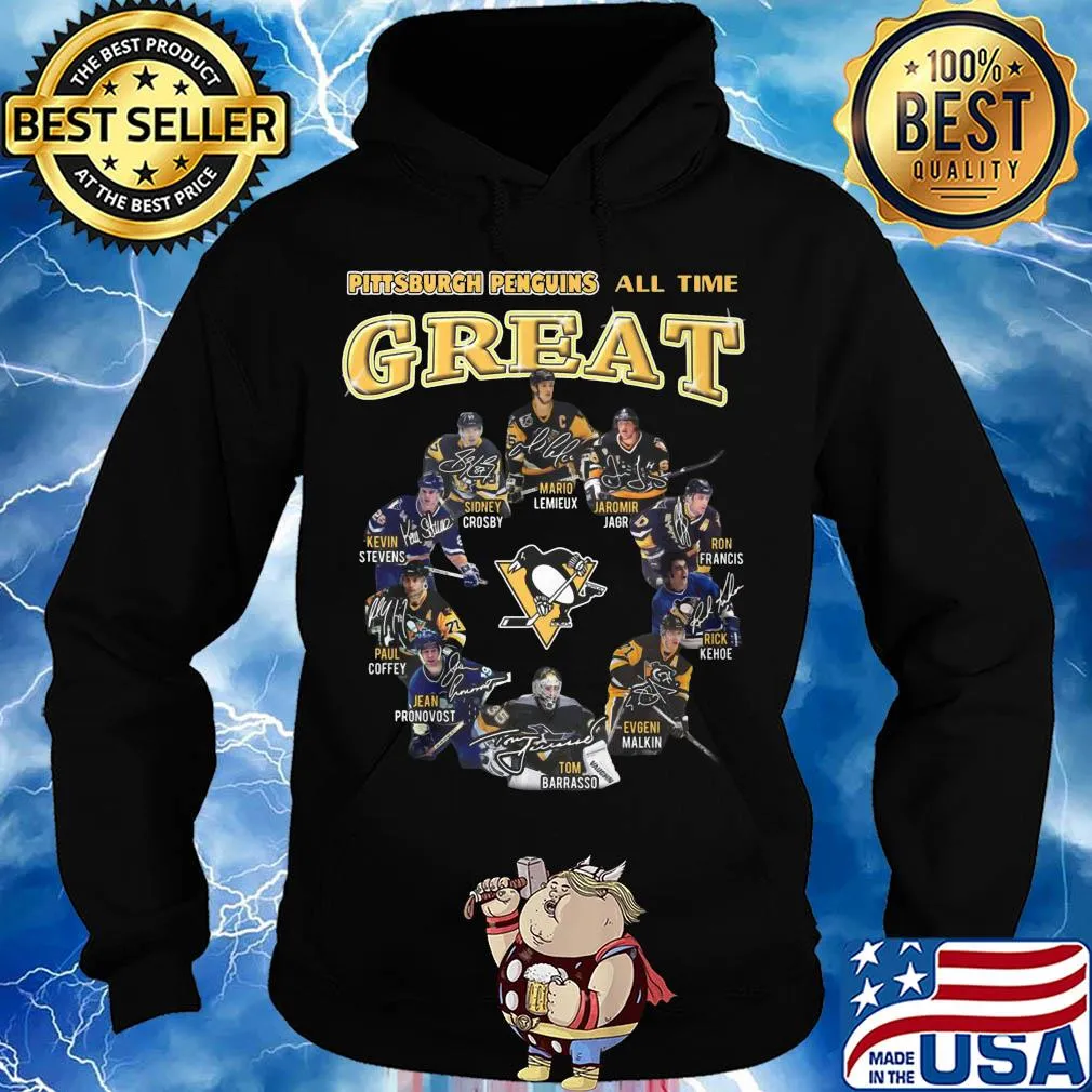 Pittsburgh penguins hockey all-time great signatures s Hoodie