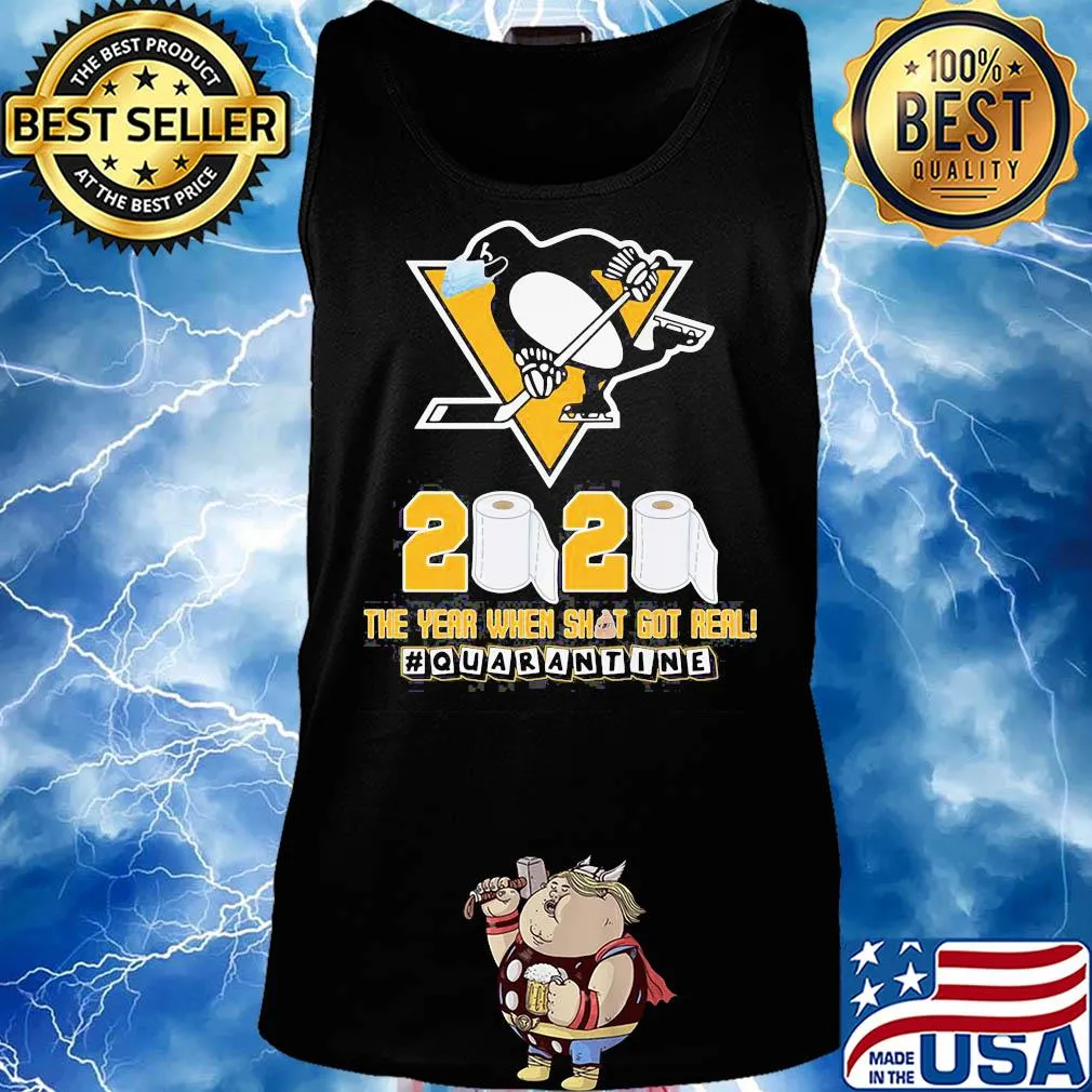 Pittsburgh penguins mask 2020 the year when shit got real quarantine toilet paper s Tank top