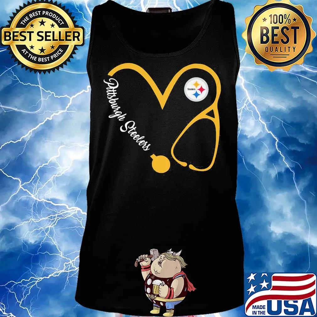 Pittsburgh steelers football stethoscope heart s Tank top