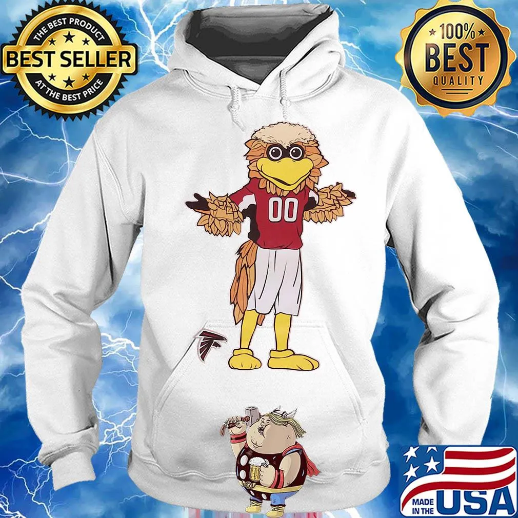 Preschool Atlanta Falcons Red Standing Mascot Shirt Hoodie