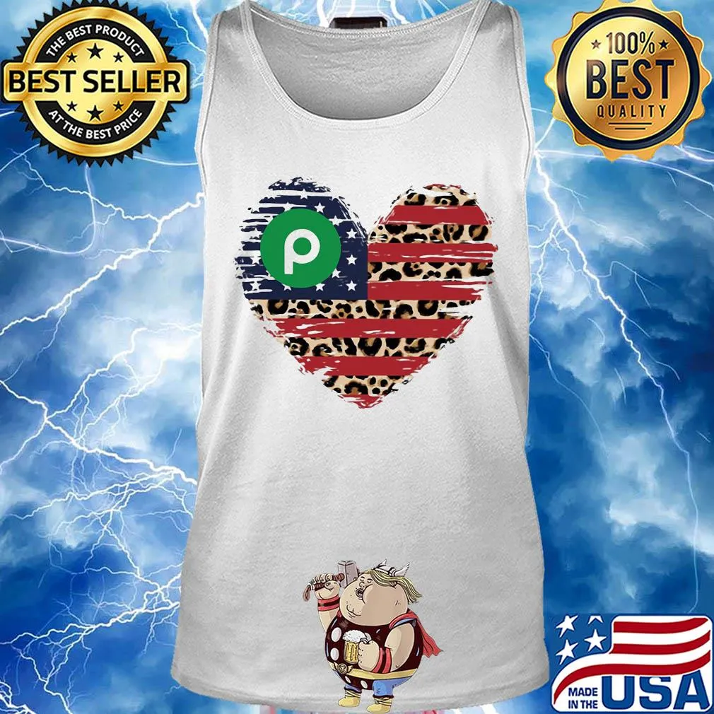 Publix heart American flag veteran Independence Day s Tank top