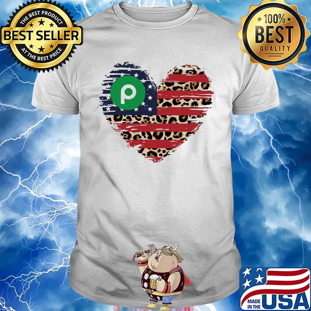 Publix heart American flag veteran Independence Day shirt