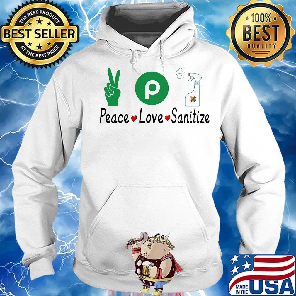 Publix peace love sanitize covid-19 s Hoodie