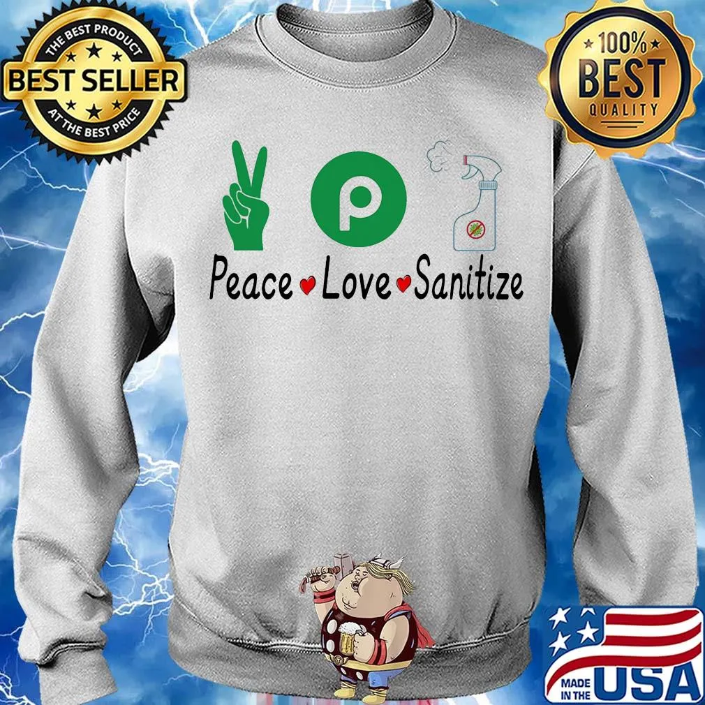 Publix peace love sanitize covid-19 s Sweater