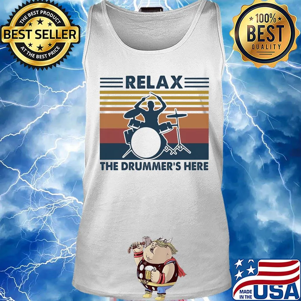 Relax the drummer's here vintage s Tank top