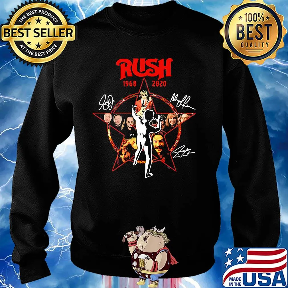 Rush 1968 2020 characters signatures star s Sweater