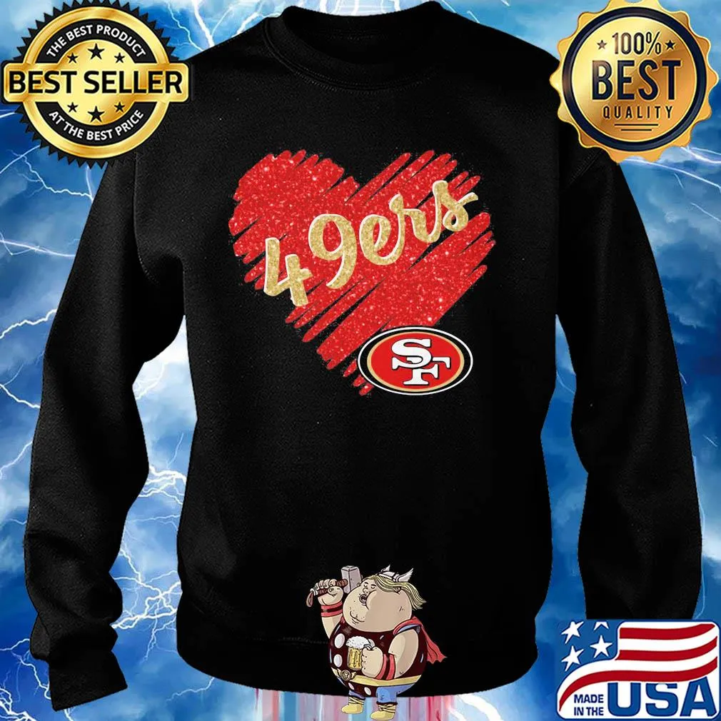 San Francisco 49ers NFL heart s Sweater
