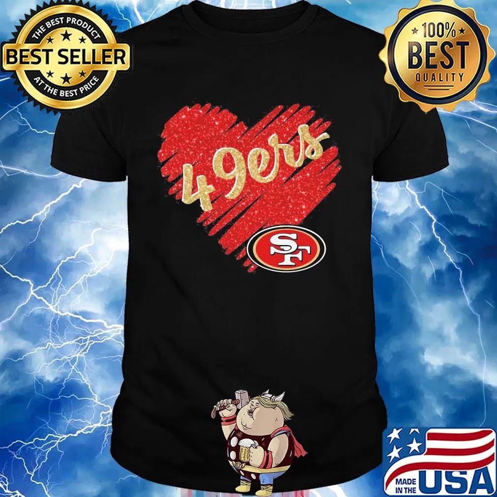 San Francisco 49ers NFL heart shirt
