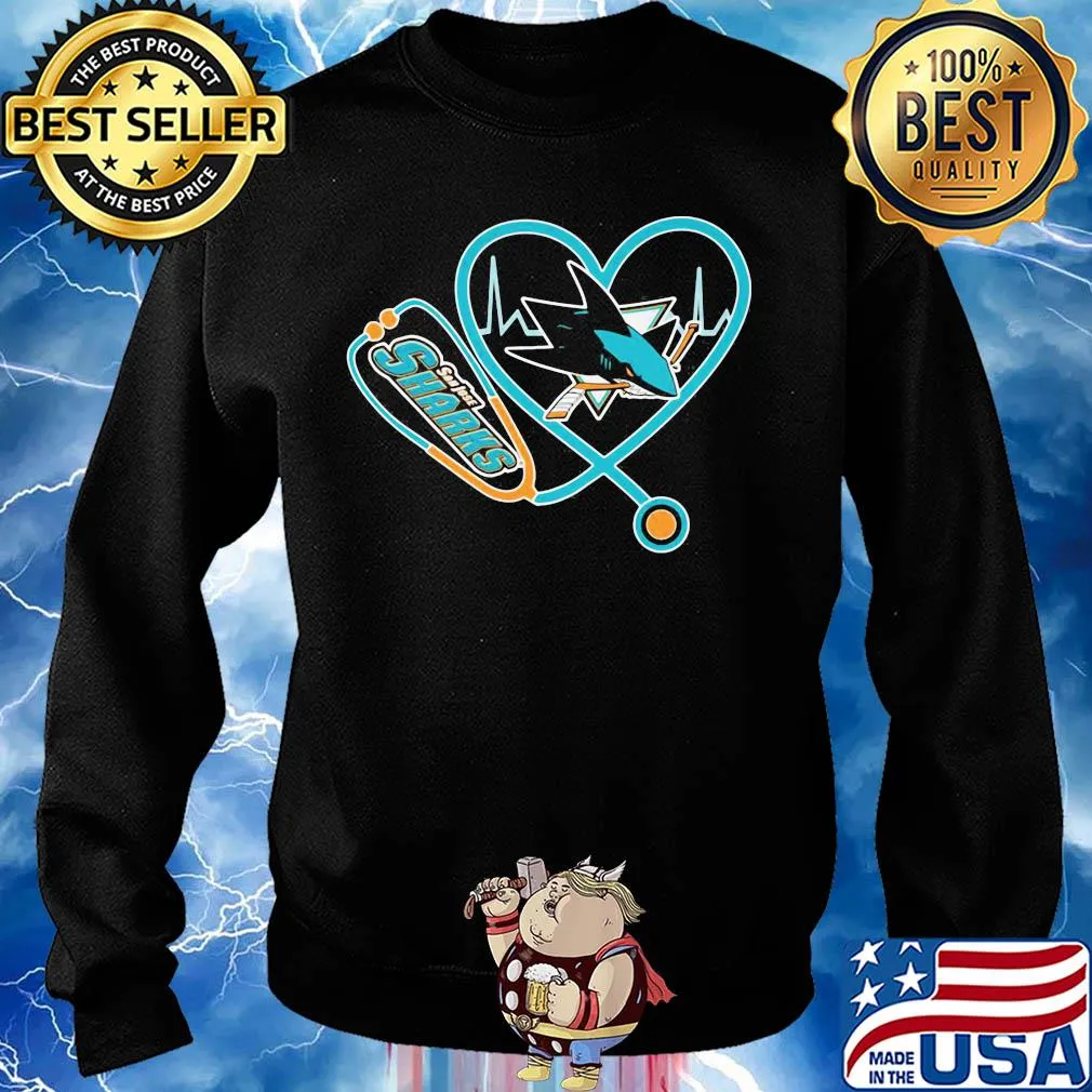 San jose sharks hockey stethoscope heart s Sweater