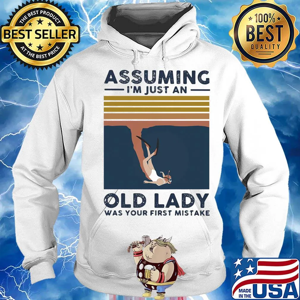 Scuba diving assuming I’m just an old lady was your first mistake vintage s Hoodie