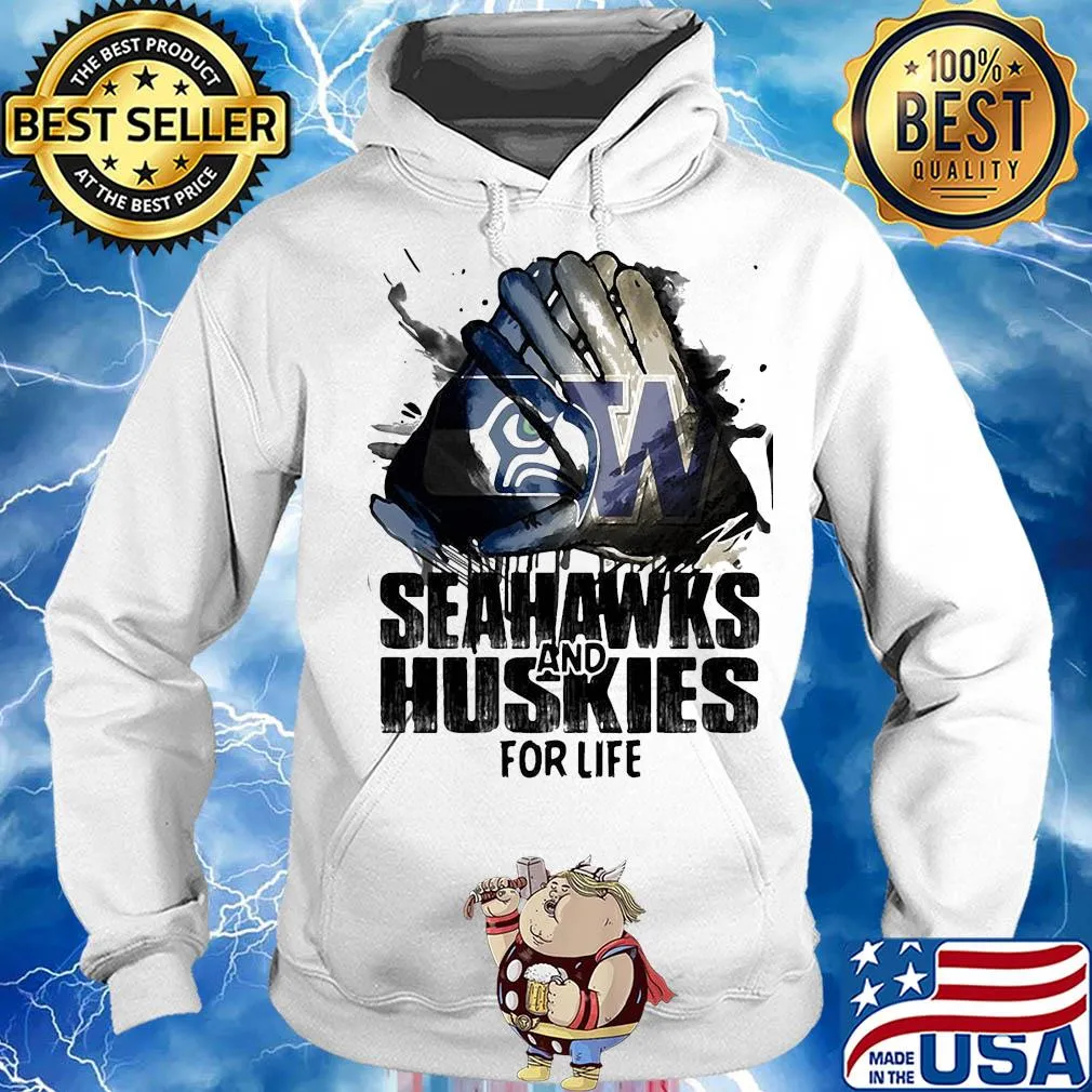 Seattle seahawks and washington huskies for life s Hoodie