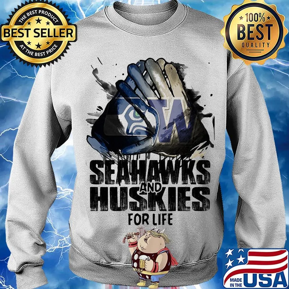 Seattle seahawks and washington huskies for life s Sweater